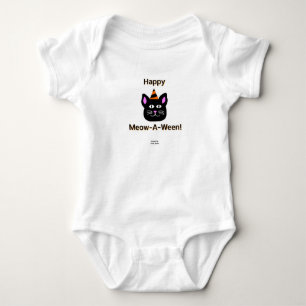 Body Chat noir Meow-A-Ween Baby Jersey Bodysuit