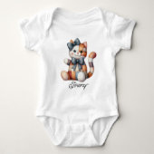 Body Chat souriant patchwork mignon (Devant)