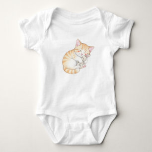Body Chaton endormi avec Lapin en Peluche, par Natasha