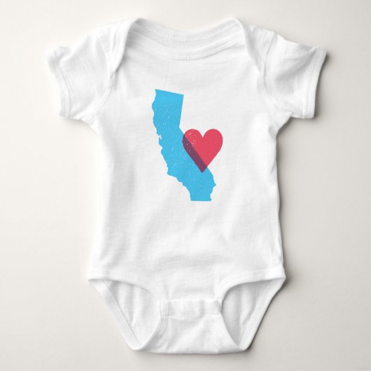 Body Chemise bébé de l'État de Californie Love (Devant)