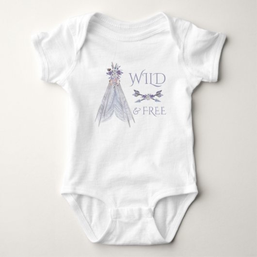Body Chemise bébé fille bohème tipi tribal (Devant)