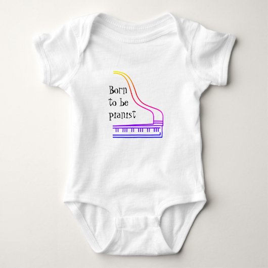 Body Chemise bébé pianiste par Syahikmah (Devant)