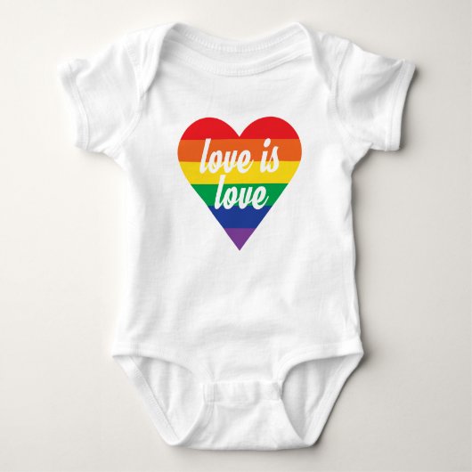 Body Chemise bébé Rainbow Heart - L'amour est l'amour (Devant)