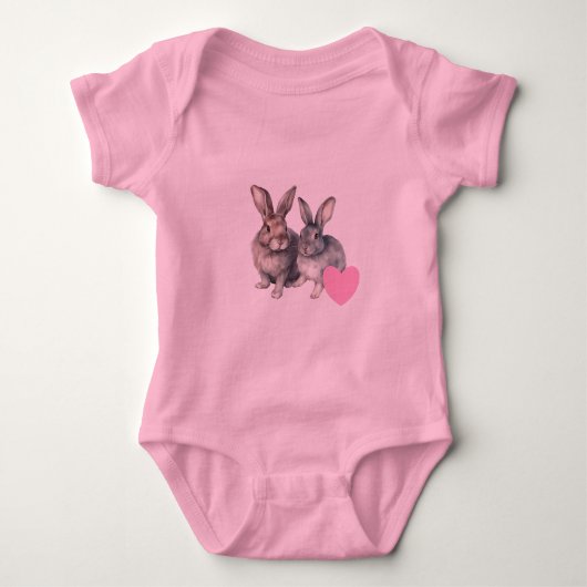 Body Chemise d'amour de bébé lapin (Devant)