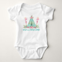 Chemise de 1er anniversaire Fille Sauvage Une Tipi