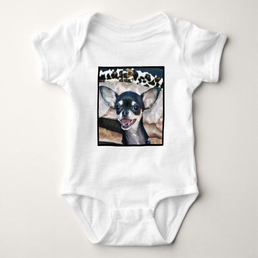 Body chemise de bébé chihuahua (Devant)