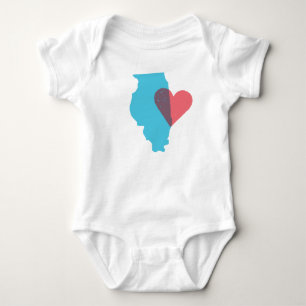 Body Chemise de bébé d'amour d'état de l'Illinois