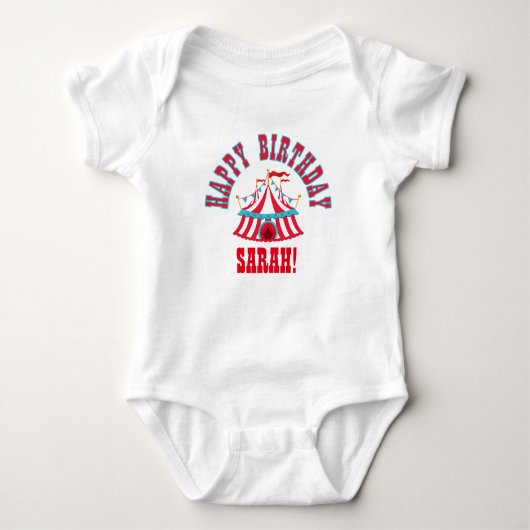 Body Chemise de bébé de cirque avec le nom fait sur (Devant)