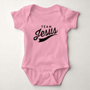 Body Chemise de bébé de logo de Jésus d'équipe