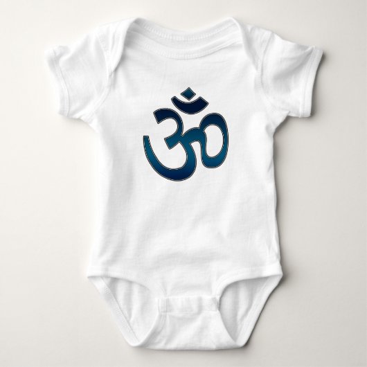Body Chemise de bébé, symbole d'ohm, bleu (Devant)