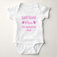 Chemise de bodysuit bébé, chemise de maman bien fa
