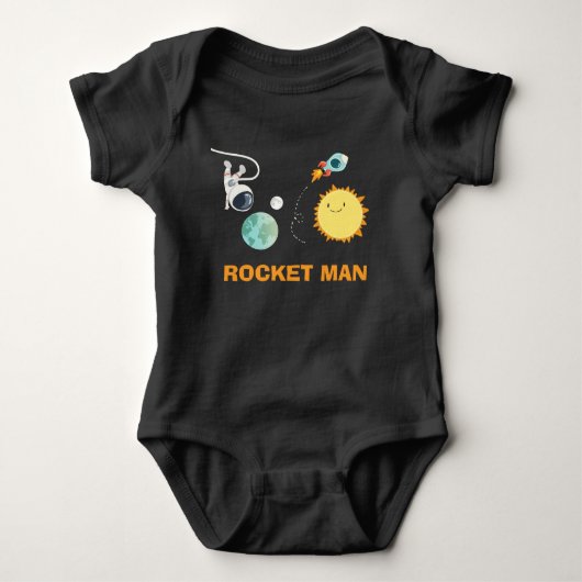 Body Chemise de naissance Outer Space Romper Fusée Astr (Devant)