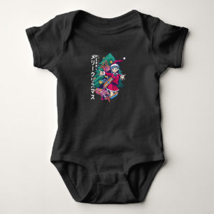 Body Chemise de Noël Anime - Fille joyeuse avec chapeau