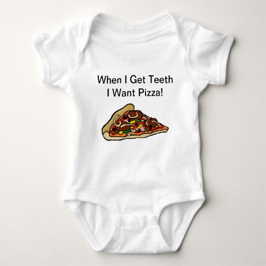 Body Chemise de pizza de bébé - quand j'obtiens des (Devant)