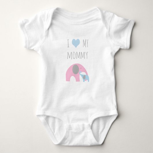 Body Chemise d'éléphants mère et fils - J'aime ma maman (Devant)