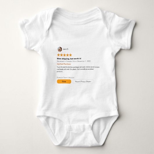 Body Chemise d'évaluation pour bébé / Une pièce ( 0-24  (Devant)