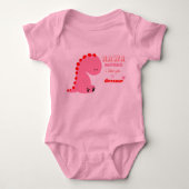 Body chemise dinosaure pour bébé (Devant)