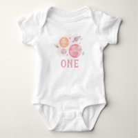 Chemise Fille Premier Anniversaire Planètes Galaxi