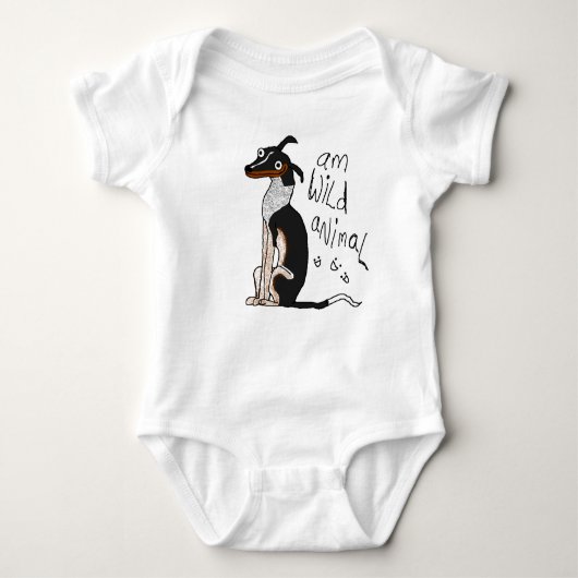 Body Chemise infantile "d'animal sauvage d'AM" (Devant)