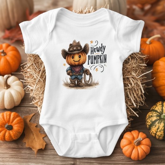 Body Chemise pour bébé Howdy Pumpkin Halloween