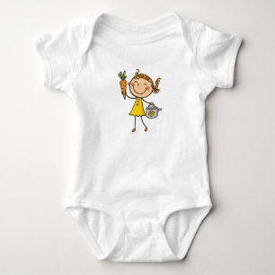 Body Chemise pour enfants fille de jardinage dessin ani