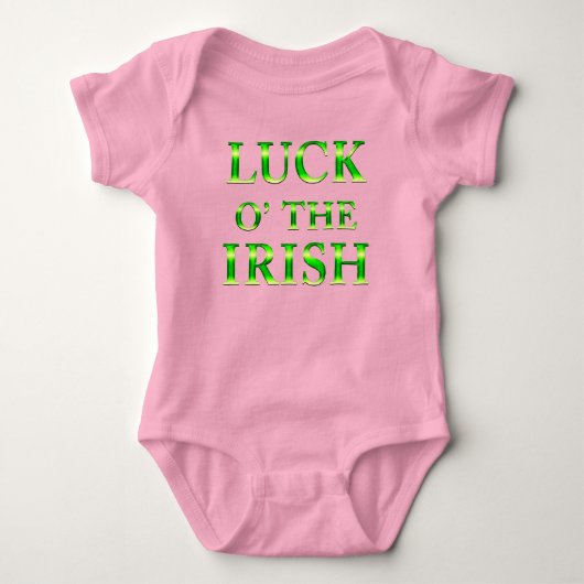 Body Chemise rose pour fillettes de la Saint-Patrick (Devant)