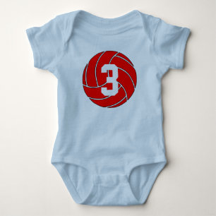 Body Chemise rouge faite sur commande de volleyball