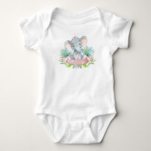 Body Chemises bébé éléphant pour filles (Devant)