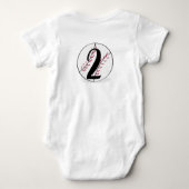 Body Chemises de 2e anniversaire de baseball pour bébé (Dos)
