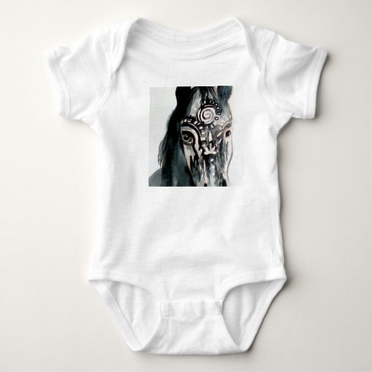 Body Cheval Bébé Jersey Bodysuit, Blanc (Devant)