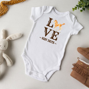 Body Cheval rodéo cowboy cadeaux de bébé nom personnali