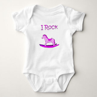 Body Cheval rose Rocking Costume de bébé