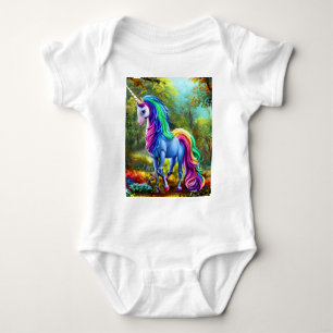 Body Cheval Unicorne coloré dans la forêt-46567