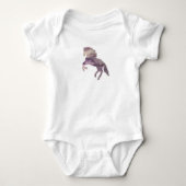 Body Cheval Violet Peinture Bodysuit bébé (Devant)