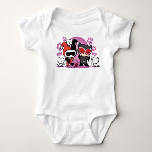 Body Chibi Harley Quinn & Chibi Catwoman Avec Chats (Devant)
