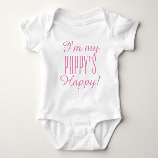 BODY CHIC BÉBÉ_ "POPPY'S HAPPY" BODYSUIT_PINK (Devant)