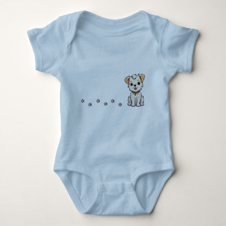 Body Chien bébé avec empreintes T-shirt