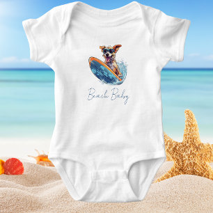 Body Chien de surf mignon bébé garçon drôle