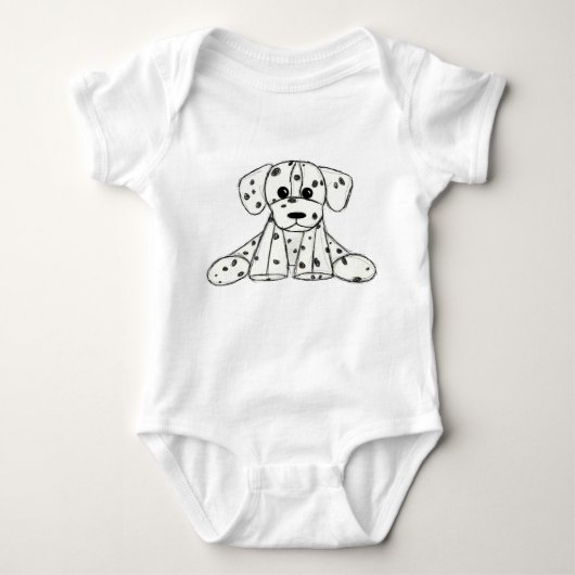 Body Chien en dalmate dessin simple noir (Devant)