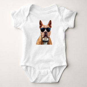 Body Chien en lunettes de soleil Baby Jersey Bodysuit