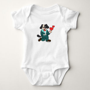 Body Chien en marié avec costume et cravate