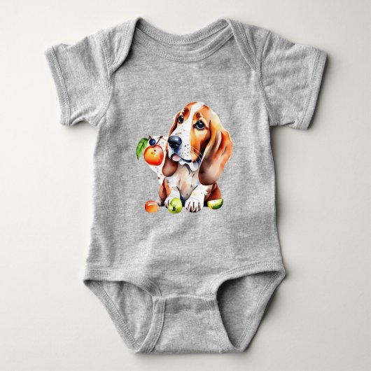 Body Chien mignon et fruits (Devant)