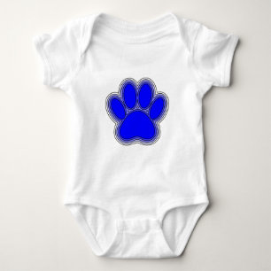 Body Chien Paw En Bleu Avec Contours
