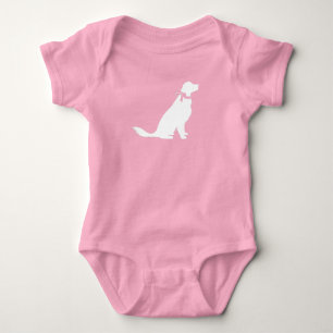Body Chien Retriever doré Baby Shower Rose