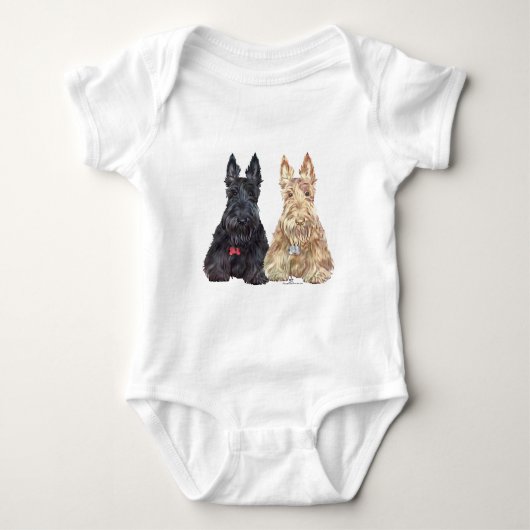 Body Chiens Scottie Wheat et Noirs (Devant)