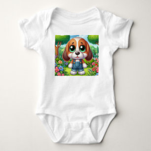 Body Chiot Adorable en Salopette 