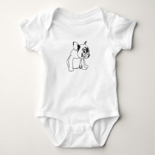 Body Chiot de bouledogue français dessinant la