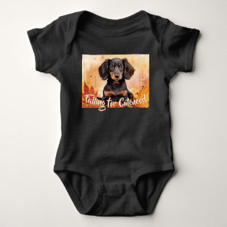 Body Chiot noir et tan : automne temps amusant