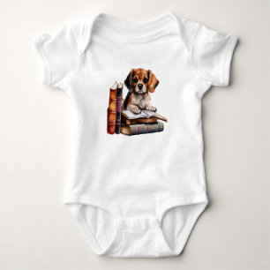 Body Chiot sucré avec livres et lunettes