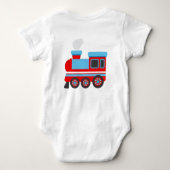 Body Choo Choo Train Anniversaire Fête Nom personnalisé (Dos)